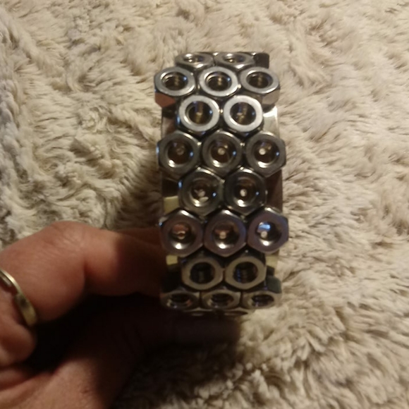 Cool Silver Nuts Bracelet Different Mens - Picture 9 of 16